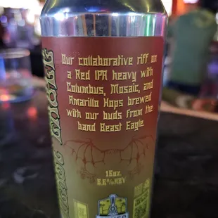 New Beer - Beast Eagle back side