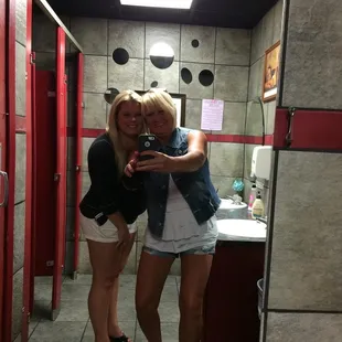 Having fun in the bathroom!!