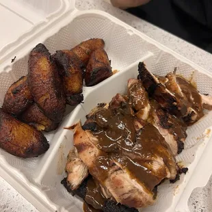 Jerk Chicken and Fried Plantains