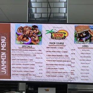 menu and prices