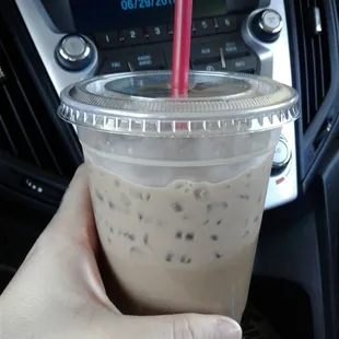 Mocha iced coffee..tastes more like a Yoo-hoo with ice. $3.50..disapointed