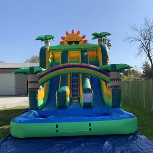 Double water slide jumper
