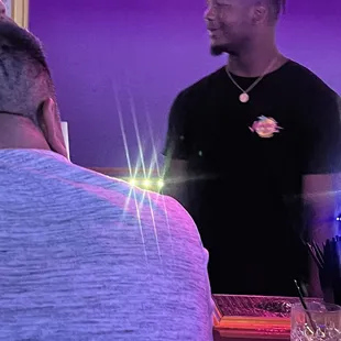 This is a photo of one of the guys who just could not stop talking