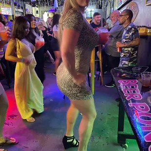 My wife and others dancing