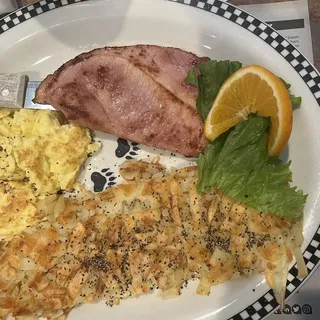 Ham Steak and Eggs
