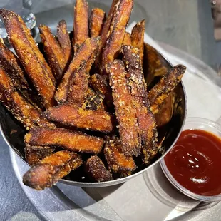 Sweet Chili-Lime-Salted Sweetpotato Fries
