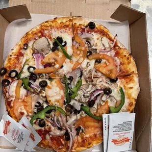 Vegetarian special pizza