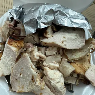 Side of Grilled chicken white meat.