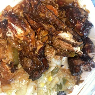 Brown Stew Chicken Meal