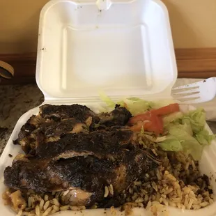 Saturday afternoon had the weekend off but I had to come back for some Jerk Chicken Thanks Ladies food always delicious