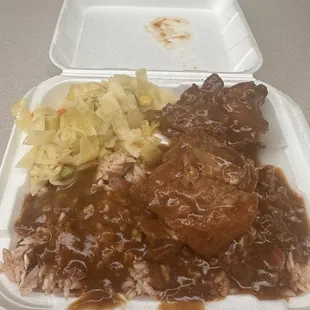 Brown stew lunch special $7.50