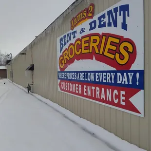 a sign on the side of a building