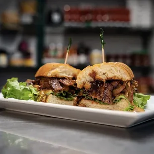 two sandwiches on a plate