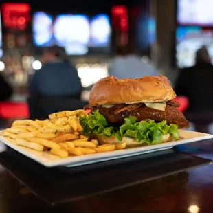 Do you want to try something hot?! Here's our Spicy Buffalo Chicken Sandwich with a side of shoestring fries !