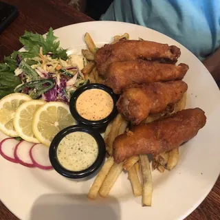 BEER BATTERED FISH & CHIPS