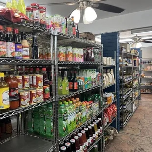 a wide variety of jams and condiments