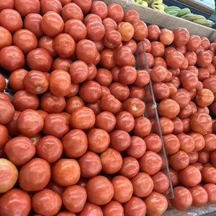 a large pile of tomatoes