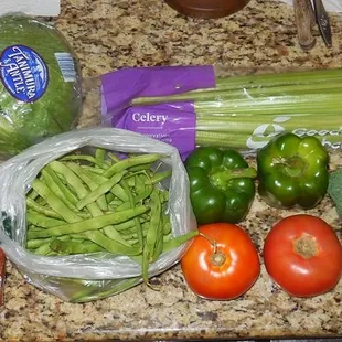 I got these fresh veggies, chicken soup base, garlic powder, and strawberry banana bread for just $21.  Nice!