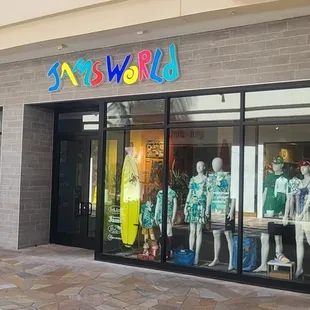 Jams World store front in International Market Place 2023