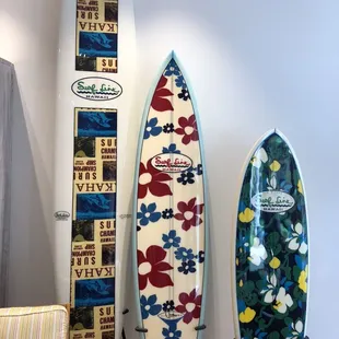 Specially made surf boards