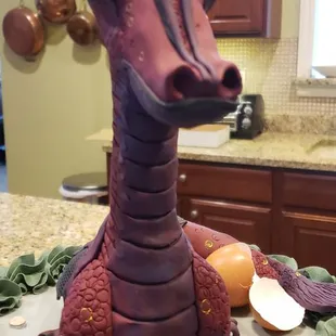 Dragon cake for nerdy gaming husband's 60th birthday.