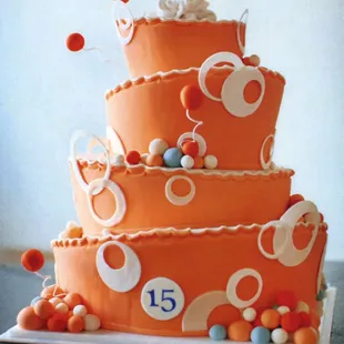 Whimsical wedding cake