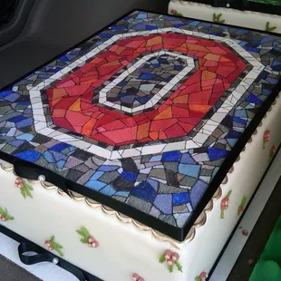 OSU stained glass groom's cake