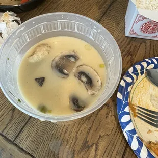 Tom kha soup and bug