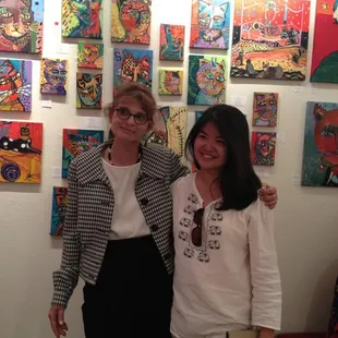 With Loretta De Grandis - Professor D - at her Art Show "Feline Pleasures"