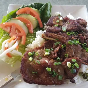 Pork Chop Rice Plate