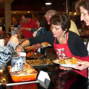 Team building class at Builder's Source, Albuquerque--dinner time.