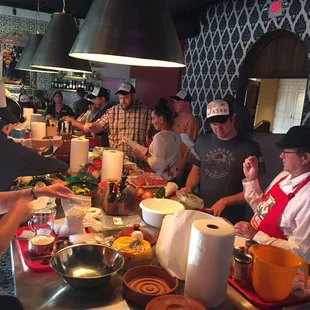 Taco Team building class at Hotel Albuquerque for 25 participants.