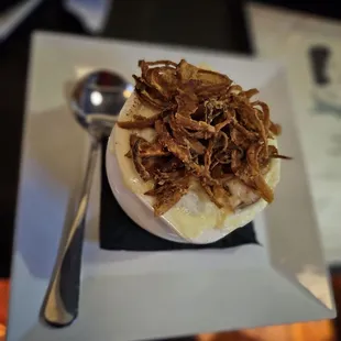 The French Onion soup was delicious