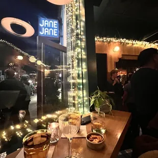 bar area near window
