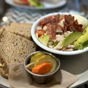 Combo with Deviled Egg Salad Sandwich and Cobb Salad