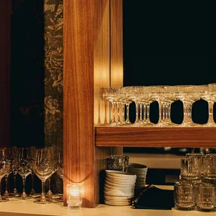 all vintage glassware, procured from around the world