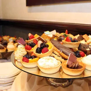 a variety of desserts