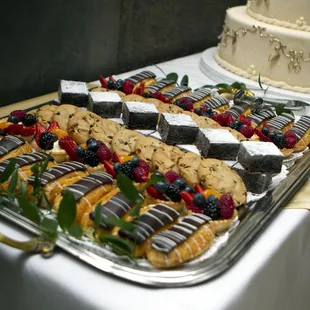 a variety of desserts