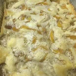 Homemade peach cobbler