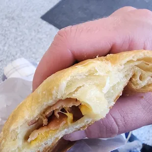 Bacon croissant is tasty