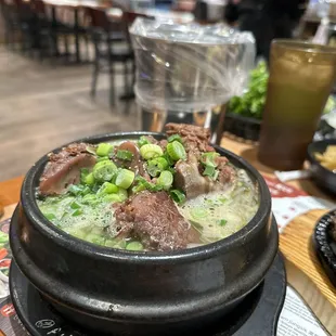 M5: beef neck bone soup with cabbage and bean sprouts