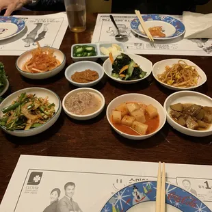 Side dishes to accompany the meal.