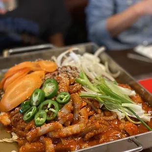 a plate of food on a table