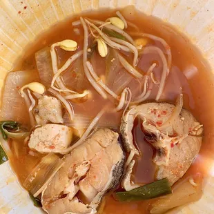 a close up of a bowl of soup