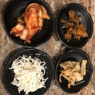 Our starter sides, which are complimentary and free refills.