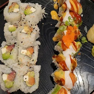 a plate of sushi