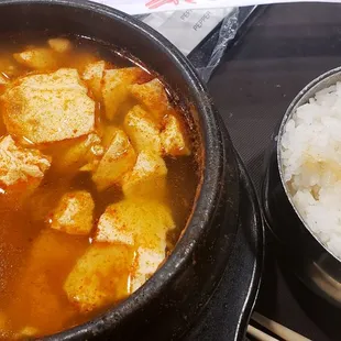 &quot;Beef&quot; soft tofu soup