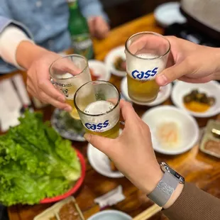 Soju Bomb (Soju+Korean beer)
