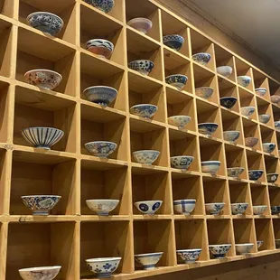 Wall of bowls.