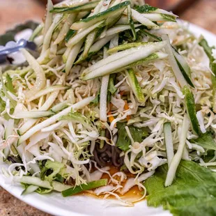 DotoleeYachae Guksoo ($21)
 Acorn noodles tossed w/ vegetables &amp; soy sauce dressing